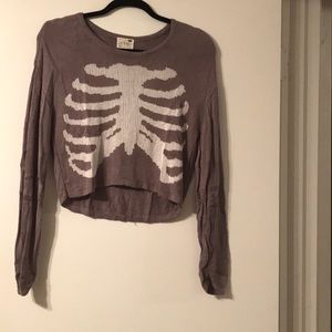 Ribcage Cropped Sweater